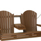 LuxCraft 5' Adirondack Swing - front view in chestnut brown