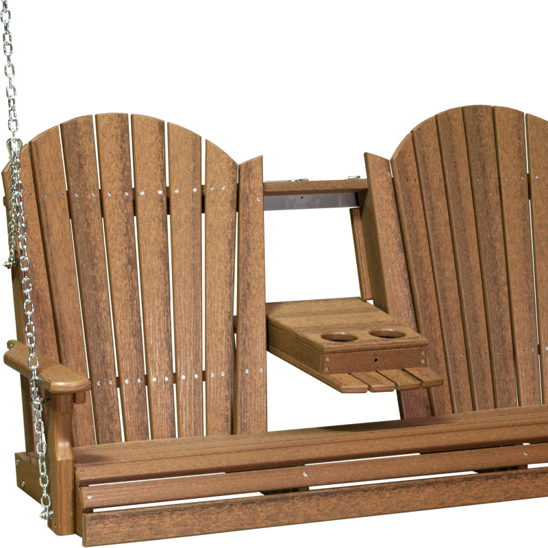 LuxCraft 5' Adirondack Swing - Premium Woodgrain Line