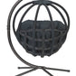 FlowerHouse Hanging Ball Chair with Stand - Overland - in black back view